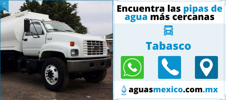 pipas de agua en Tabasco